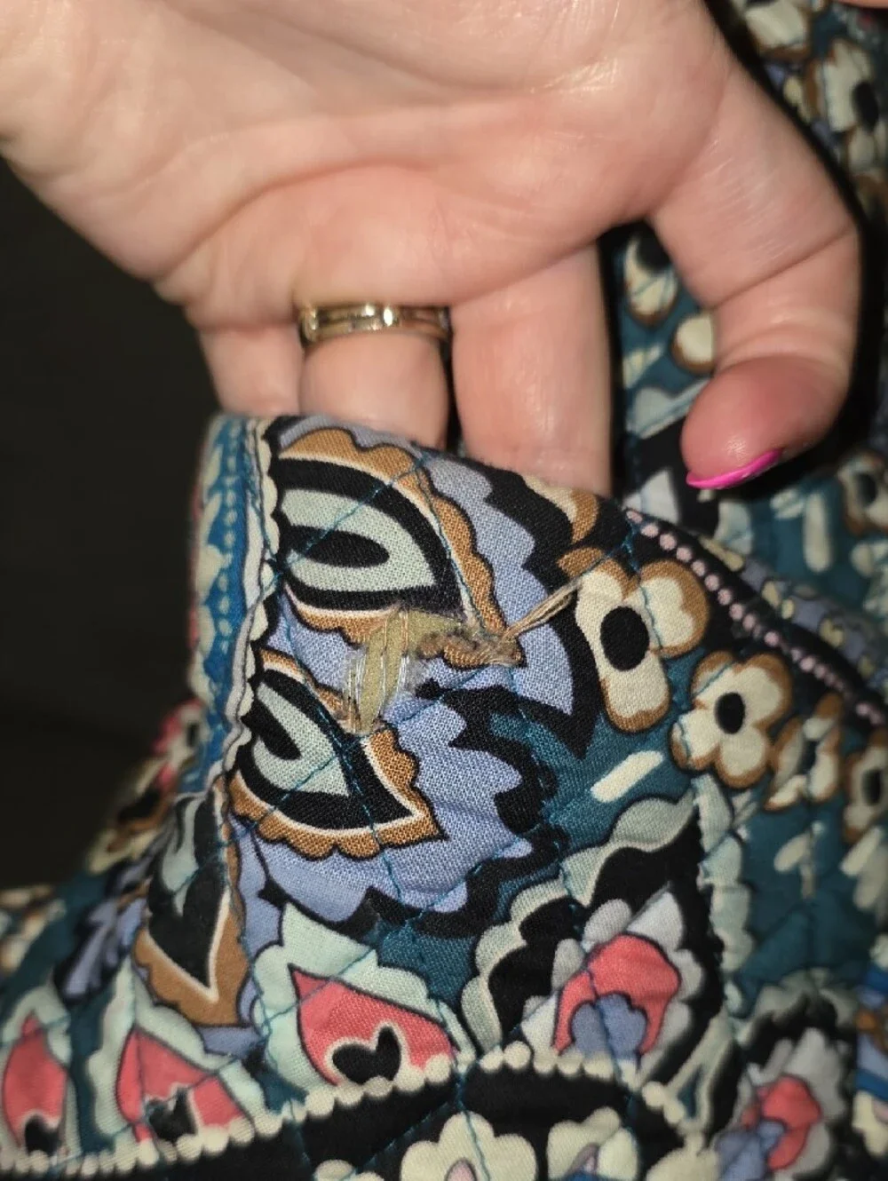 Vera Bradley Haymarket Paisley Back Pack And Cosmetic Bag